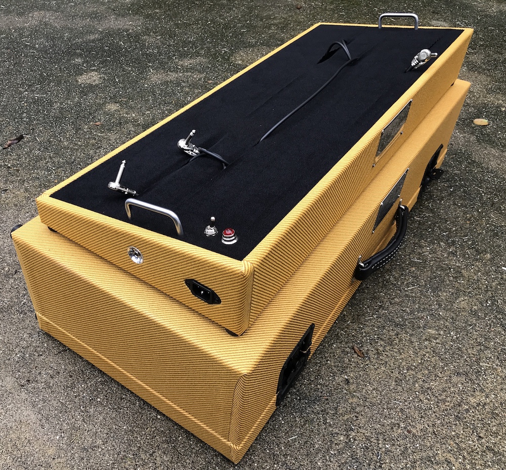 Pedalboard Gallery Tweed, Tolex, Flat Series, Wood Pedal Boards