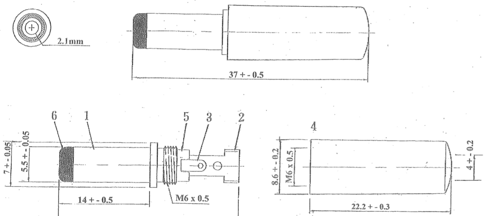 Voodoo Lab® 2.1mm Straight Barrel Connector - CBAR21 1