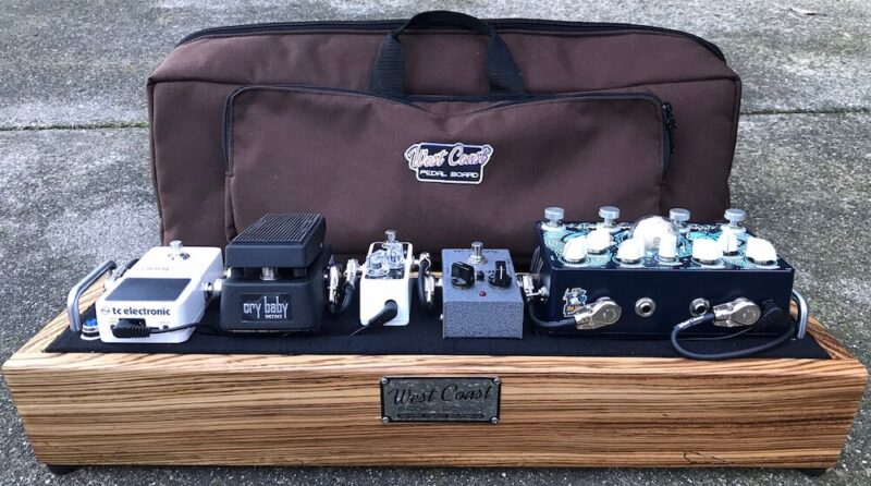 Mini guitar pedalboard case