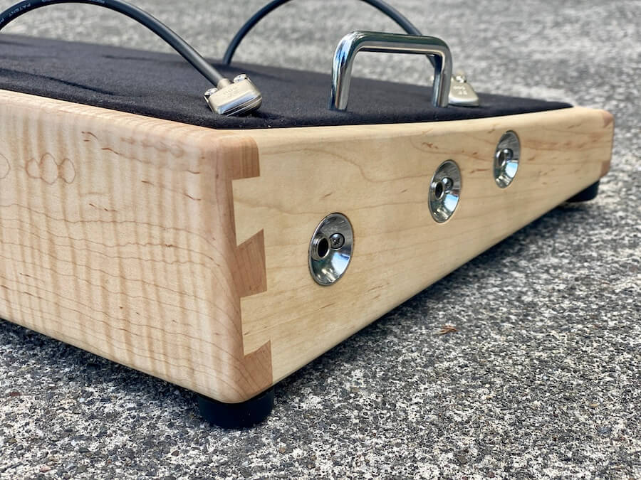 24X12 Figured Flame Maple Pedalboard - Ready to Ship 5