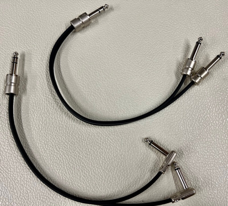 Pedalboard Patch Cable Mini Straight Plugs - Square Plug SPS7-S Insert (TRS) Stereo 3