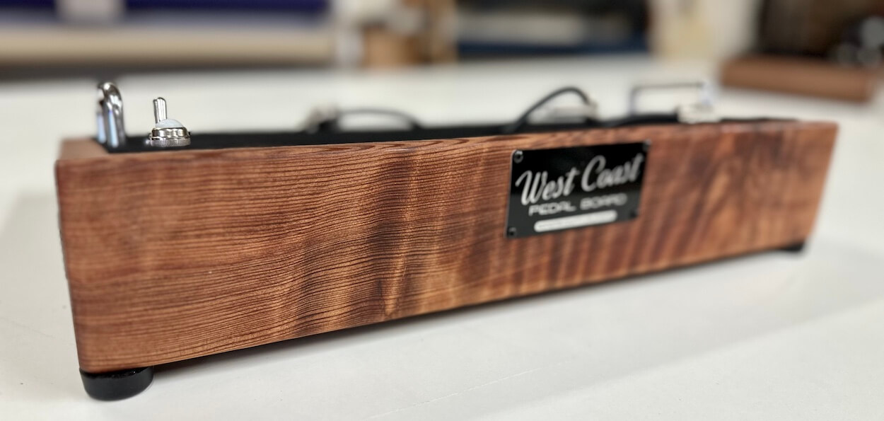 LIMITED Curly Redwood Pedalboard - 18X12 - Ready to Ship 3