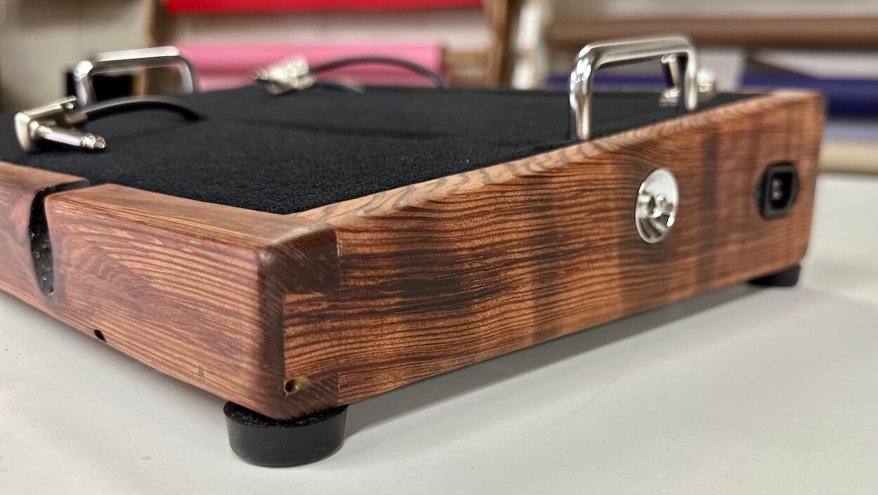 LIMITED Curly Redwood Pedalboard - 18X12 - Ready to Ship 4