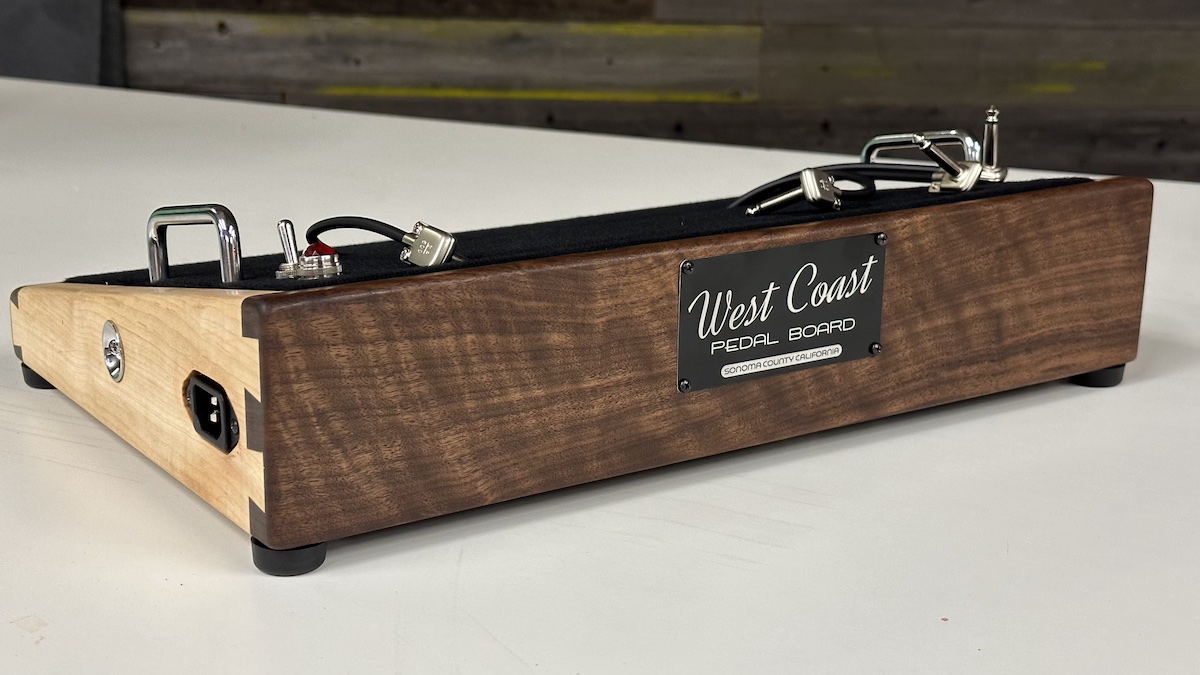walnut and maple pedalboard