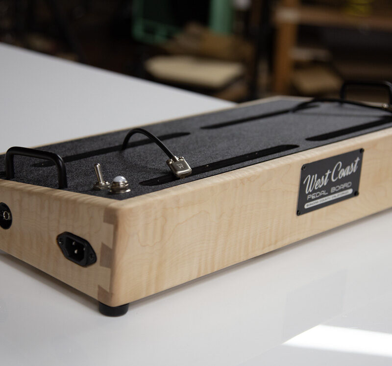curly maple pedalboard