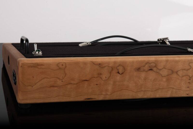 Curly Cherry & Sapele Hardwood Pedalboard - 24X12 - Ready to Ship 2