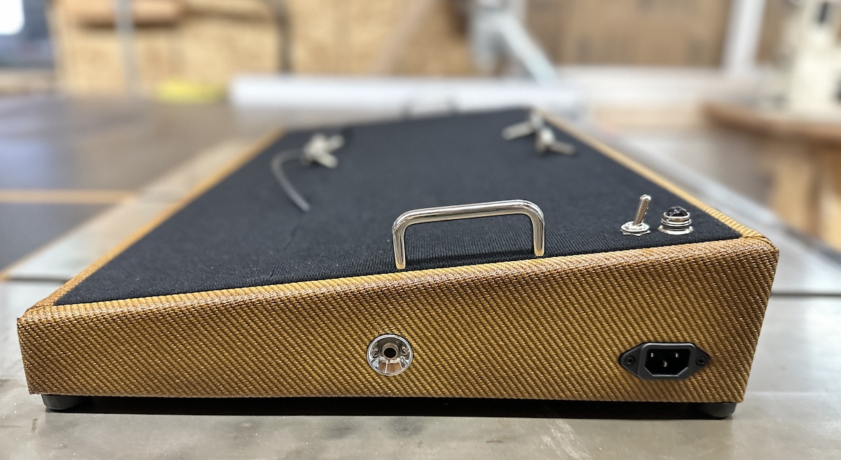 28X16 Honey Bursted Pedalboard Custom Tweed