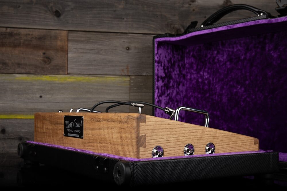 LIMITED Curly Oak Pedalboard with Carbon Fiber Hard Case - 18X12 - Ready to Ship 1