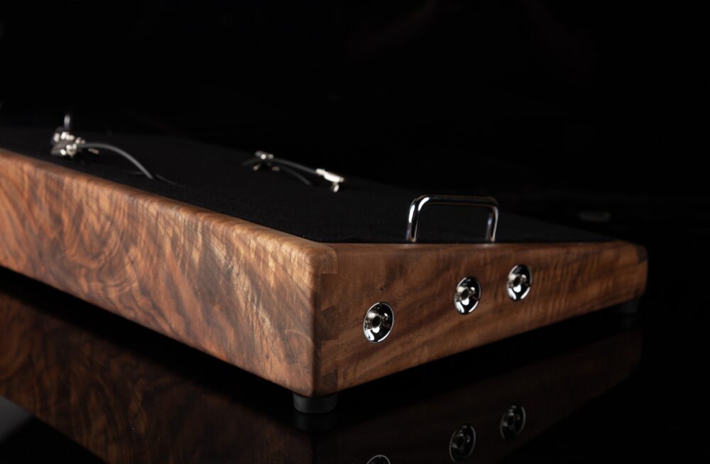 LIMITED Curly Walnut Pedalboard - 24X13 - Ready to Ship 4