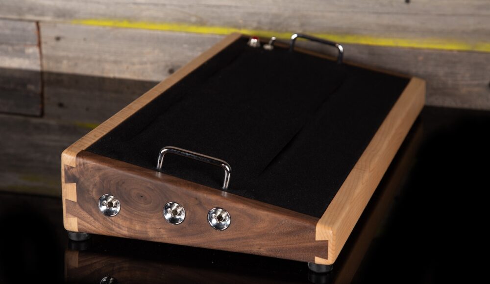 Curly Maple & Walnut Pedalboard - 24X12 - Ready to Ship - Image 4