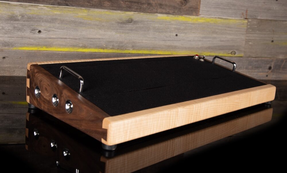 Curly Maple & Walnut Pedalboard - 24X12 - Ready to Ship - Image 5