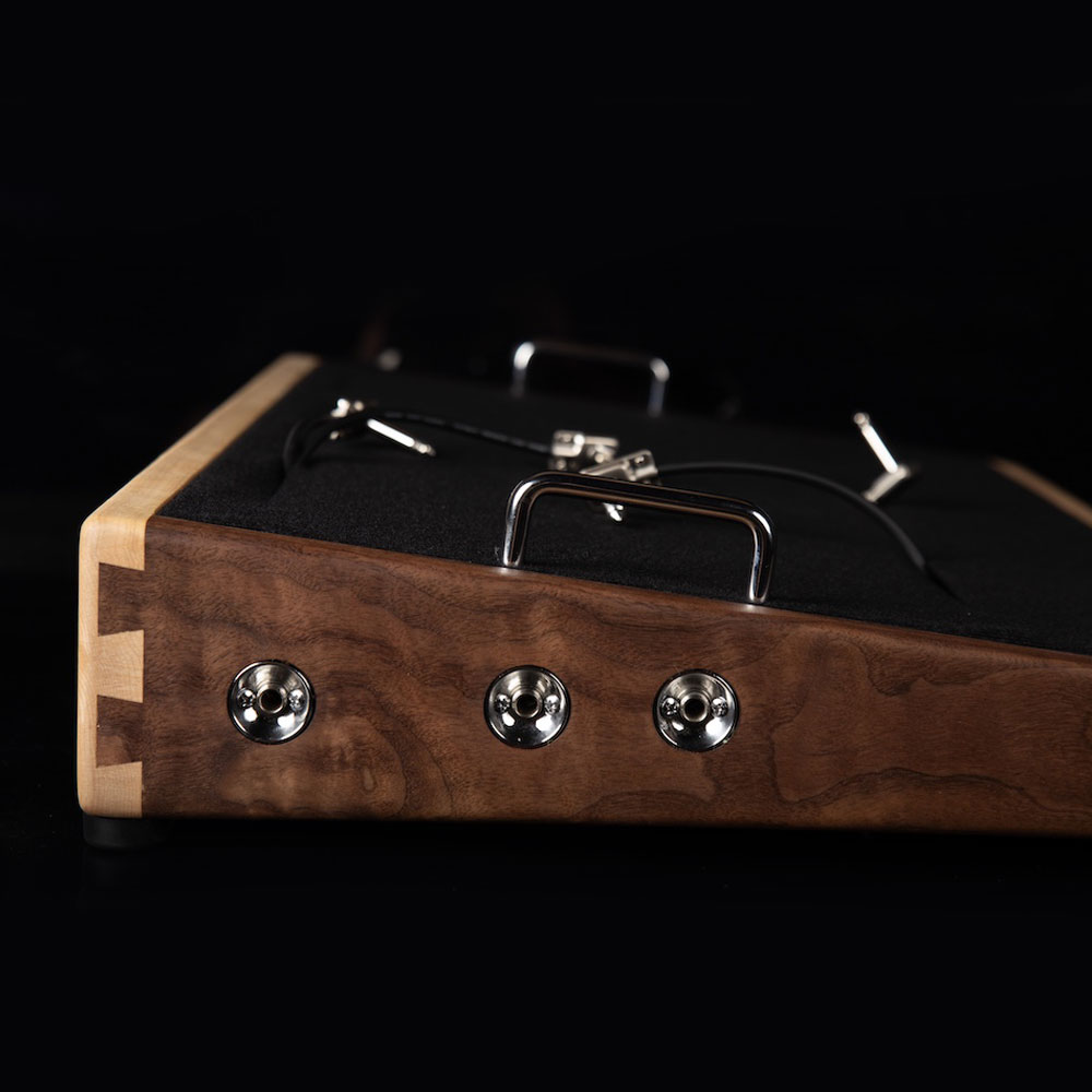 maple and walnut pedalboard