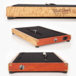 Curly Eucalyptus and Padauk Hardwood Flat Pedalboard