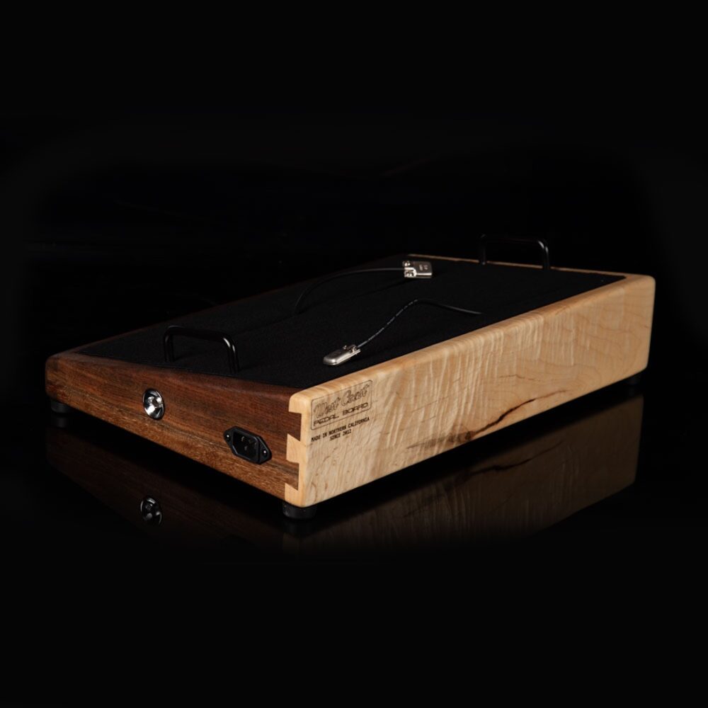 18X12 Custom Walnut & Curly Maple Pedalboard - Ready to Ship - Image 2