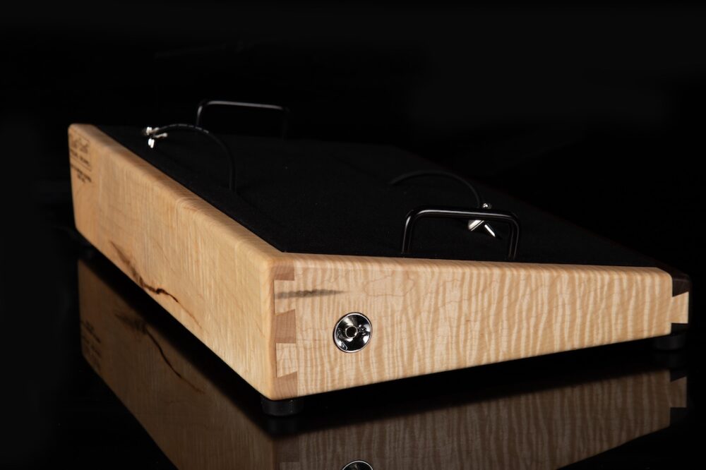 18X12 Custom Walnut & Curly Maple Pedalboard - Ready to Ship - Image 4