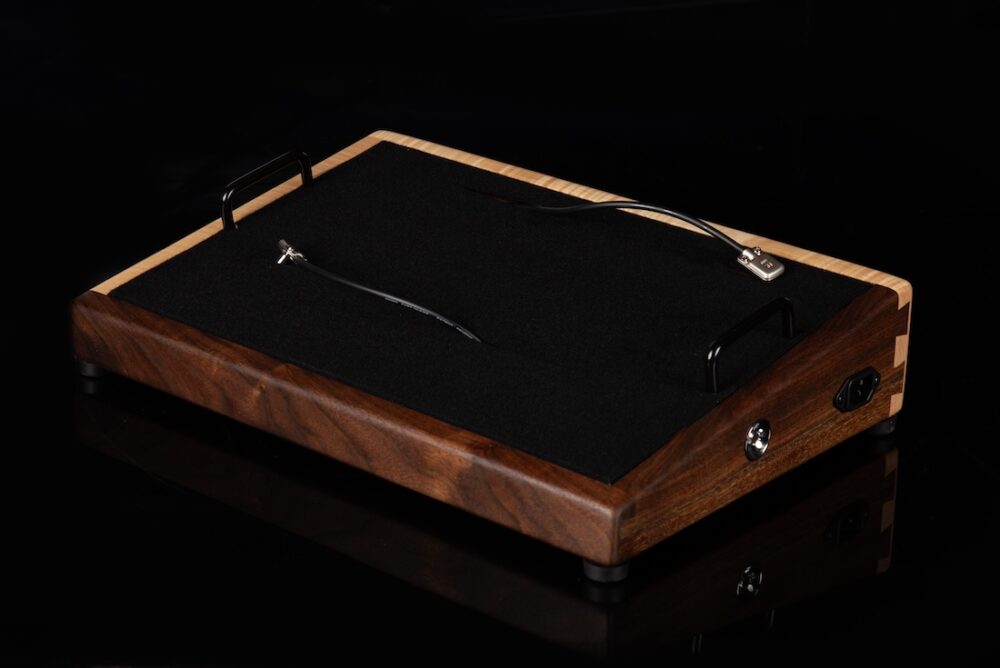 18X12 Custom Walnut & Curly Maple Pedalboard - Ready to Ship - Image 6
