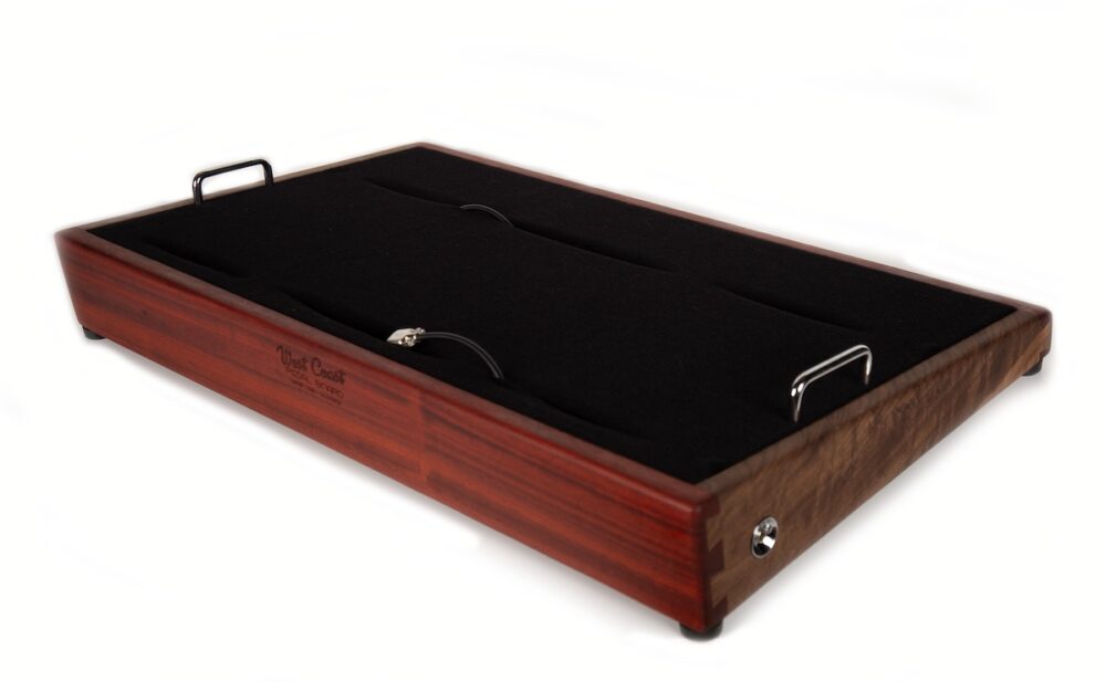 Padauk with Walnut Pedalboard - 28X16 - Ready to Ship - Image 6