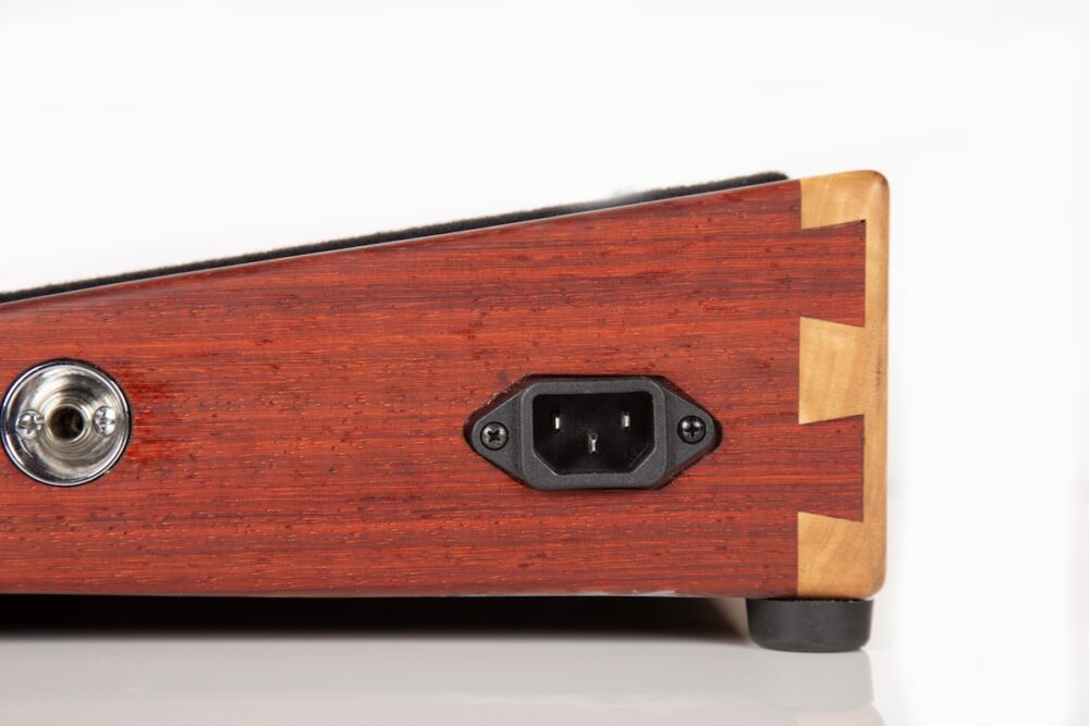 Iron Man Padauk and Curly Eucalyptus Angled Pedalboard - Image 2