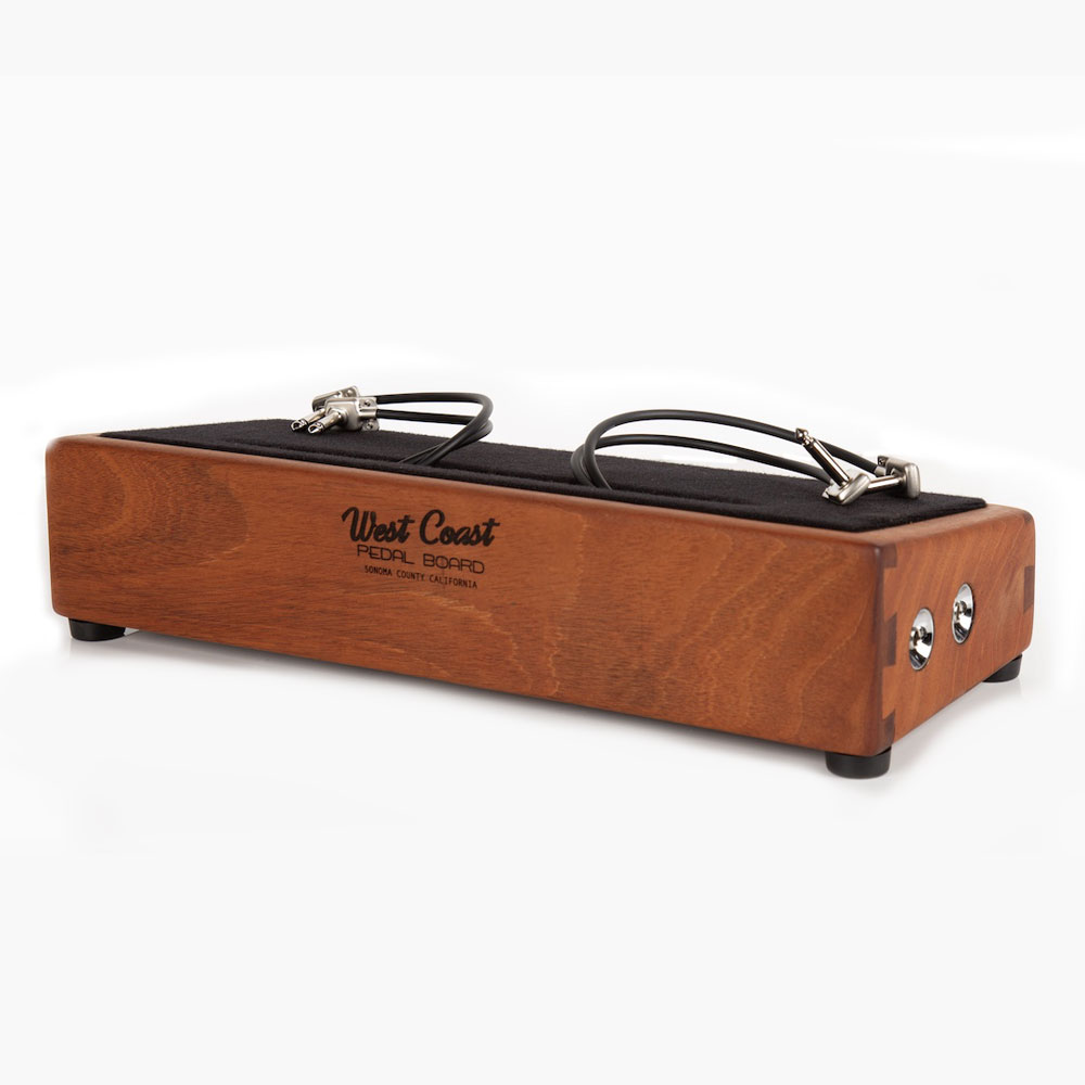 Home 5 Stereo Mahogany Little Rock Pedalboard 17X7 Hardwood - Ready to Ship