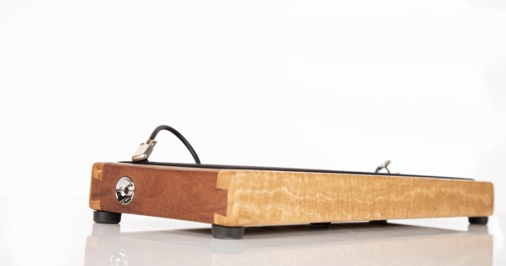 Curly Eucalyptus and KOA Flat Pedalboard - 13X7  - Ready to Ship ***B-STOCK*** - Image 3