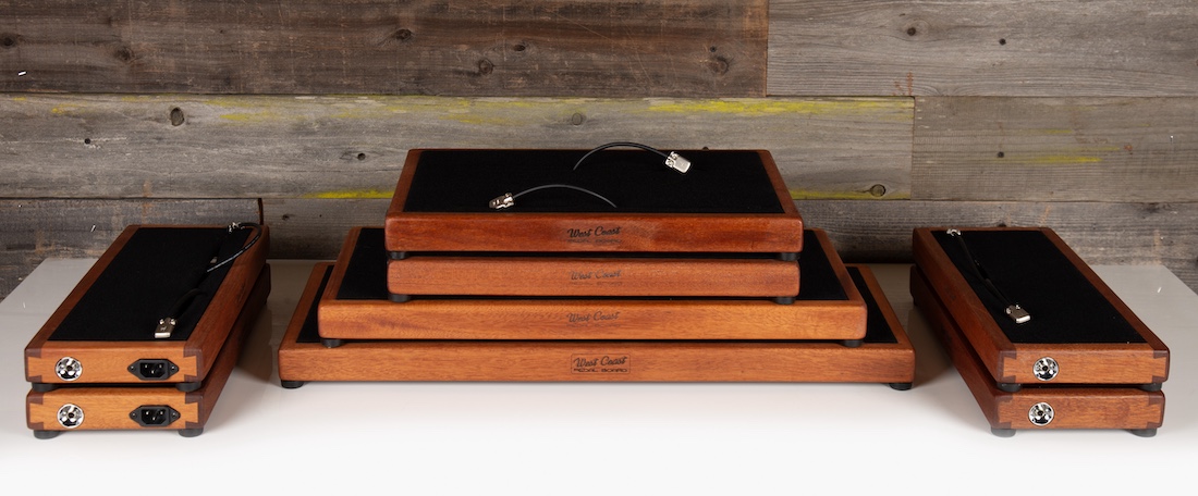 Multiple Sizes!! Mahogany Flat Pedalboards - 28X12, 24X12,18X12, 17X7 - Ready to Ship 2 Multiple Sizes!! Mahogany Flat Pedalboards - 28X12, 24X12,18X12, 17X7 - Ready to Ship - Image 2