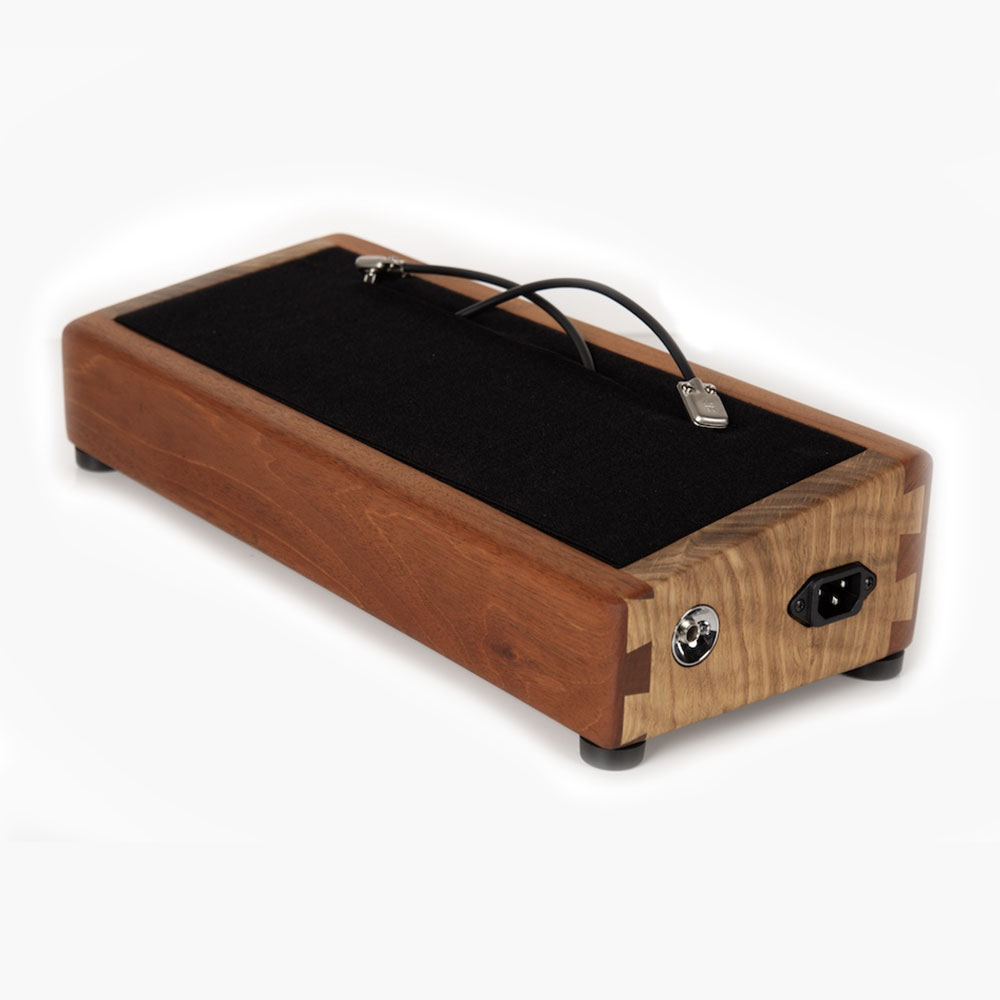 Sapele and Figured Oak Little Rock Pedalboard 17X7 Hardwood - Ready to Ship