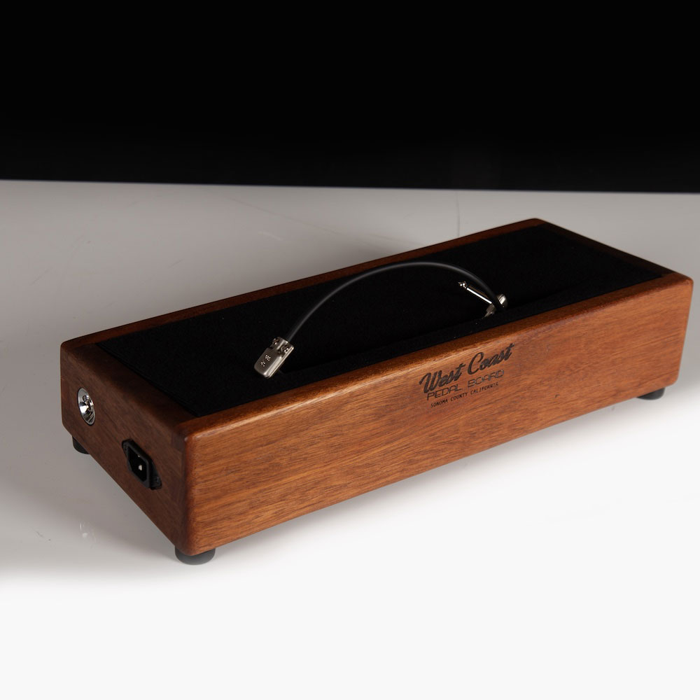 Mahogany and Walnut Little Rock Pedalboard 17X7 Hardwood - Ready to Ship