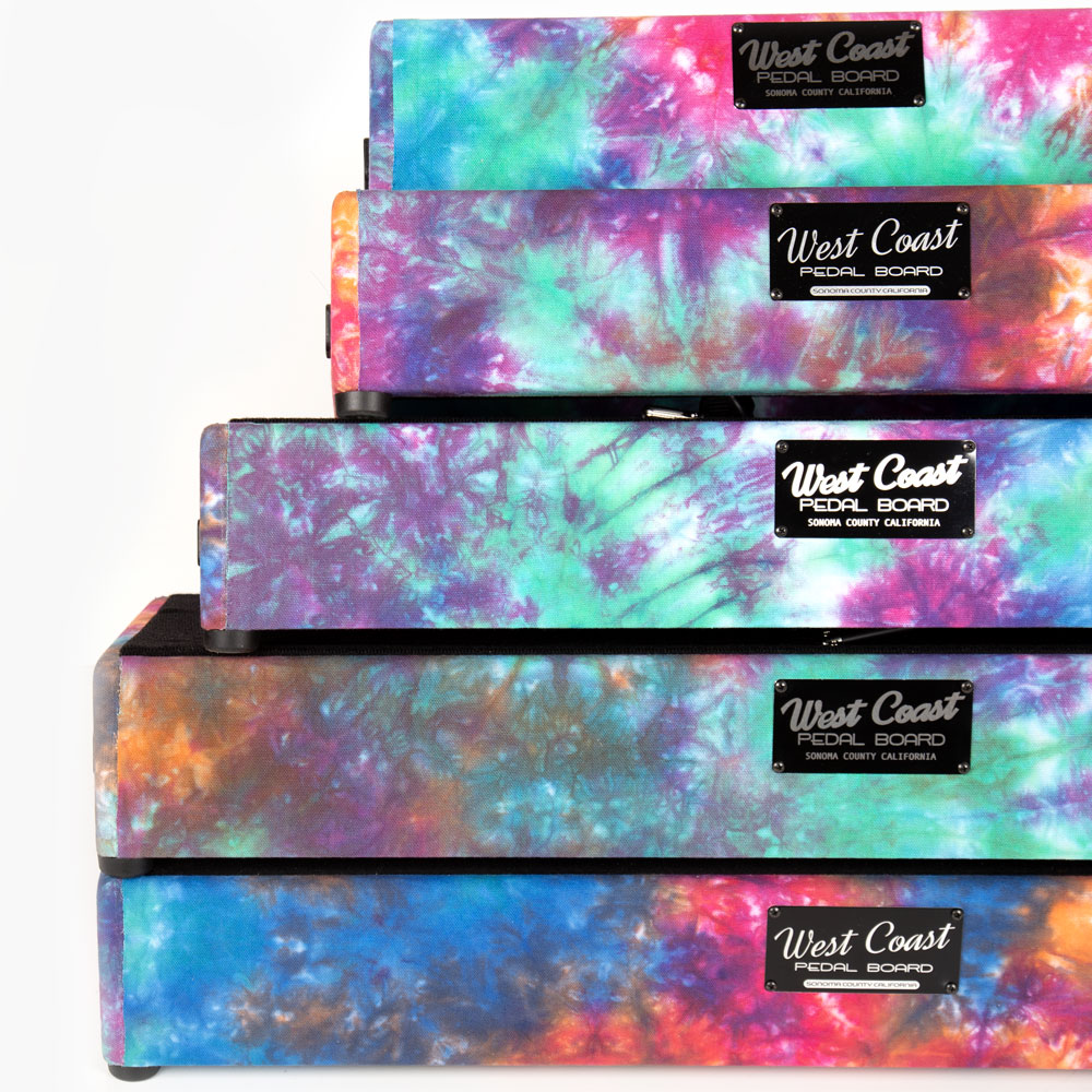Home 5 Flashback Series Tie Dye Angled Pedal Boards - Ready to Ship